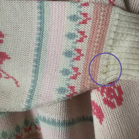 80s vintage girly floral mock-neck sweater - Picture 8 of 8